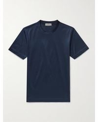 Canali - Slim-Fit Mercerised Cotton-Jersey T-Shirt - Lyst