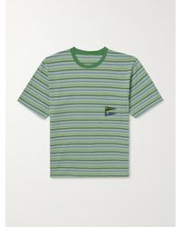 Kapital - Logo-Appliquéd Striped Cotton-Jersey T-Shirt - Lyst