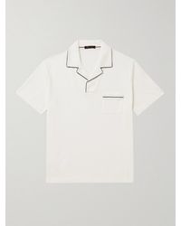 Loro Piana - Manihi Camp-collar Cotton-blend Piqué Polo Shirt - Lyst