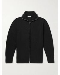 John Smedley - Mallam Ribbed Recycled-Cashmere And Merino Wool-Blend Zip-Up Cardigan - Lyst