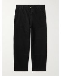 Carhartt - Wide-leg Panelled Cotton-canvas Trousers - Lyst