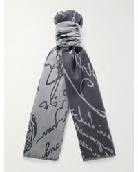 Berluti - Scritto Wool-Jacquard Scarf - Lyst