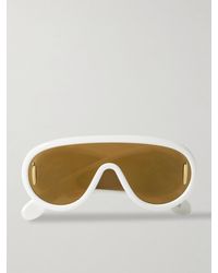 Loewe - Paula's Ibiza Wave Mask Oversized-Sonnenbrille mit D-Rahmen aus Azetat mit Verzierungen - Lyst