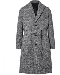MR P. - Belted Donegal Wool-blend Bouclé Coat - Lyst