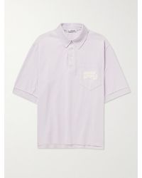 Acne Studios - Logo-Embroidered Cotton-Piqué Polo Shirt - Lyst
