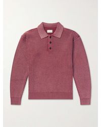 Aimé Leon Dore - Knitted Cotton-Blend Polo Sweater - Lyst