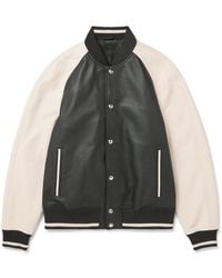 MR P. - Full-Grain Leather Varsity Jacket - Lyst