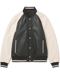 MR P. - Full-Grain Leather Varsity Jacket - Lyst