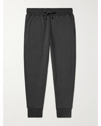 Kingsman - Tapered Logo-embroidered Cotton And Cashmere-blend Jersey Sweatpants - Lyst