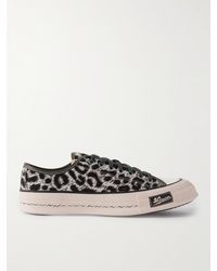 Visvim - Skagway Leather-trimmed Leopard-print Corduroy Sneakers - Lyst
