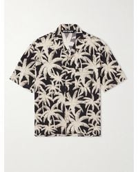 Palm Angels - Convertible-collar Printed Woven Shirt - Lyst
