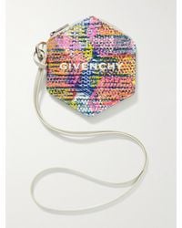 Givenchy - (b).stroy Printed Logo-jacquard Denim Wallet With Leather Lanyard - Lyst