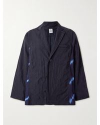 Blue Blue Japan - Tie-dyed Panelled Nylon Blazer - Lyst