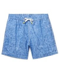 Hartford - Slim-Fit Mid-Length Printed Swim Shorts - Lyst