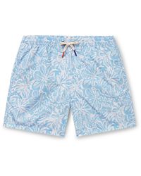 Altea - Slim-fit Mid-length Printed Swim Shorts - Lyst