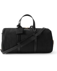 Polo Ralph Lauren - Leather-trimmed Canvas Weekend Bag - Lyst