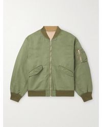 Remi Relief - Reversible Embroidered Satin-Twill And Twill Bomber Jacket - Lyst