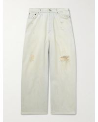Acne Studios - Wide-Leg Distressed Jeans - Lyst