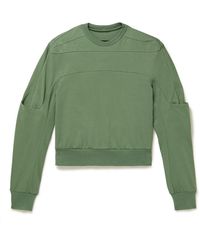 Rick Owens - Geth Panelled Cotton-jersey Sweatshirt - Lyst