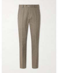 Brioni - Straight-Leg Linen And Cotton-Blend Trousers - Lyst