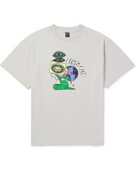 Brain Dead - Worm Food Printed Cotton-jersey T-shirt - Lyst