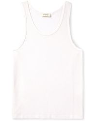 Second Layer - Los Niños Slim-fit Ribbed Tm Lyocell And Wool-blend Tank Top - Lyst