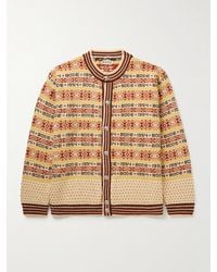 Bode - Marzipan Jacquard-Knit Wool Cardigan - Lyst
