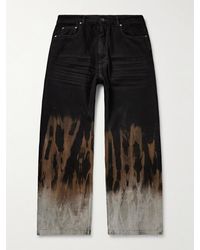 Rick Owens - Denim Trousers With Print - Lyst