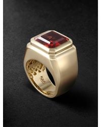 42 Suns - 14-Karat Sapphire Signet Ring - Lyst