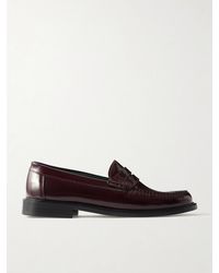 VINNY'S - Yardee Polished-leather Penny Loafers - Lyst