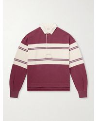 Kapital - Big Striped Cotton-jersey Polo Shirt - Lyst