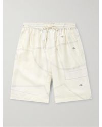 Rohe - Straight-leg Printed Silk-twill Drawstring Shorts - Lyst