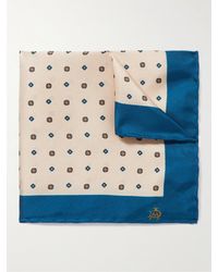 Dunhill - Printed Mulberry Silk-twill Pocket Square - Lyst