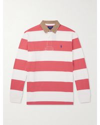 Polo Ralph Lauren - Logo-Embroidered Striped Cotton-Jersey Rugby Shirt - Lyst