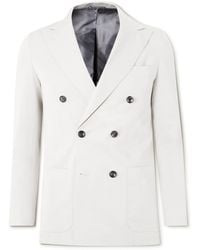 Kiton - Double-breasted Lyocell-blend Suit Jacket - Lyst