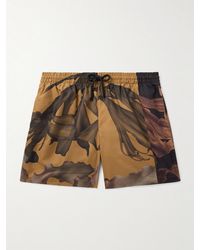 Dries Van Noten - Straight-Leg Mid-Length Printed Swim Shorts - Lyst