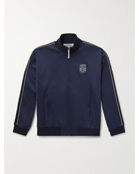 Loewe - Twill-Trimmed Logo-Embroidered Tech-Jersey Track Jacket - Lyst