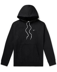 Nike - Solo Swoosh Logo-embroidered Cotton-blend Jersey Hoodie - Lyst