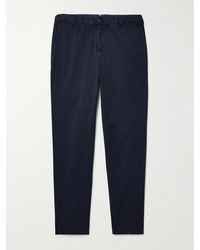 Sunspel - Straight-Leg Garment-Dyed Cotton-Blend Twill Chinos - Lyst