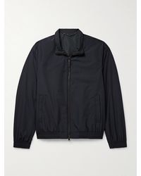 Canali - Leather-trimmed Shell Jacket - Lyst