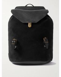 Bleu De Chauffe - Zibeline Suede And Full-Grain Leather Backpack - Lyst