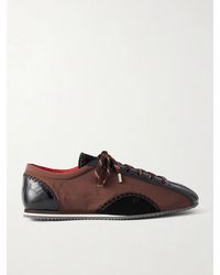 Wales Bonner - Paris Trainer Leather-Trimmed Shell Sneakers - Lyst