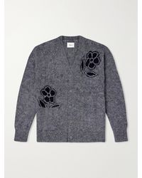NN07 - Kyle 60021 Embroidered Intarsia-Knit Brushed Alpaca-Blend Cardigan - Lyst