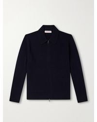 Orlebar Brown - Shelby Ribbed Merino Wool Zip-Up Sweater - Lyst