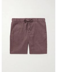 Frescobol Carioca - Felipe Straight-leg Linen And Cotton-blend Drawstring Shorts - Lyst
