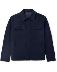 Lardini - Brushed Stretch-cotton Twill Blouson Jacket - Lyst