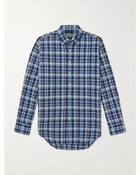 Sid Mashburn - Button-Down Collar Checked Cotton-Madras Shirt - Lyst
