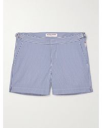 Orlebar Brown - Setter Slim-Fit Short-Length Striped Seersucker Swim Shorts - Lyst