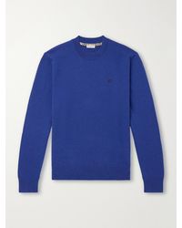 Burberry - Logo-Embroidered Cashmere-Blend Sweater - Lyst