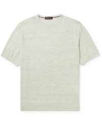 Loro Piana - Linen And Silk-blend T-shirt - Lyst